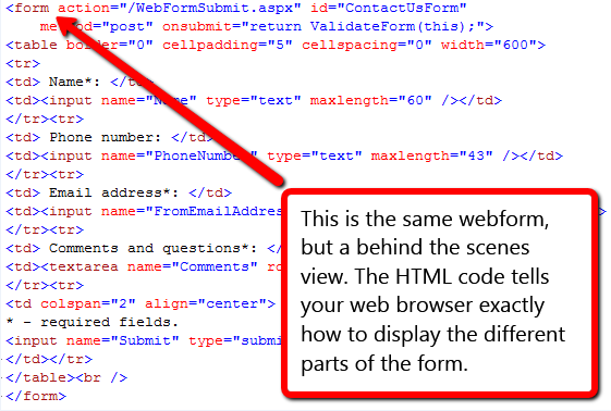 What a Web Form is