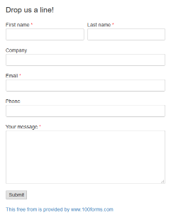 Drop Us a Line! form example