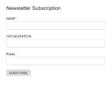 Newsletter Subscription form example