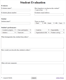 How to write student evaluation